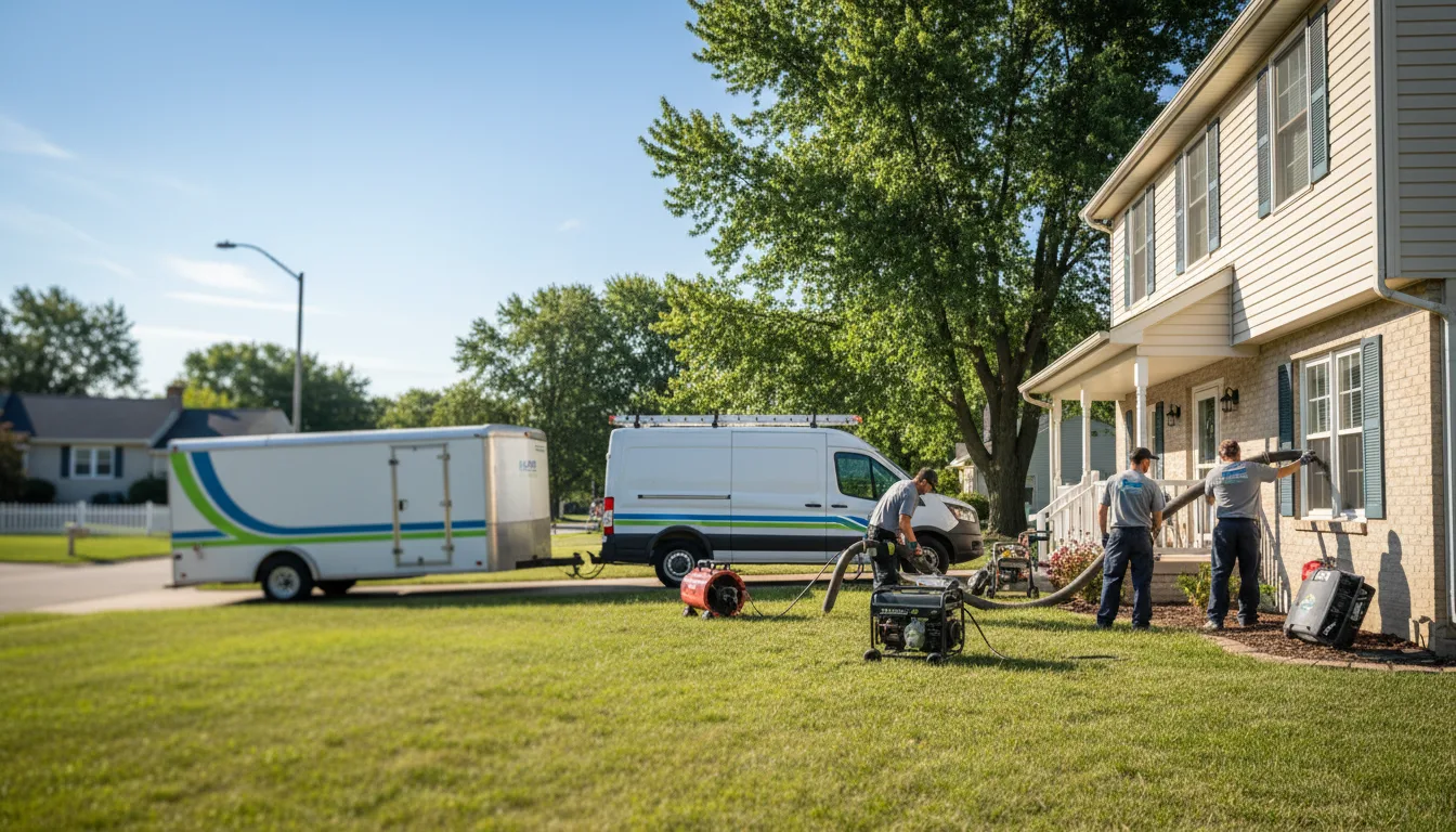 Flooded Basement Restoration And Cleanup With Repair in Evansville, IN near me